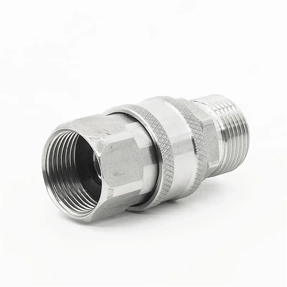 Stainless Steel 22x15mm High Pressure Washer Hose Connector Quick Connect Garden Car Washing Washer Pipe Fitting Accessory Parts