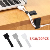 Reusable Cable Ties Fastening Wire Organizer Cord Rope Holder Self Adhesive Adjustable Cord Organizer Straps Desk Management