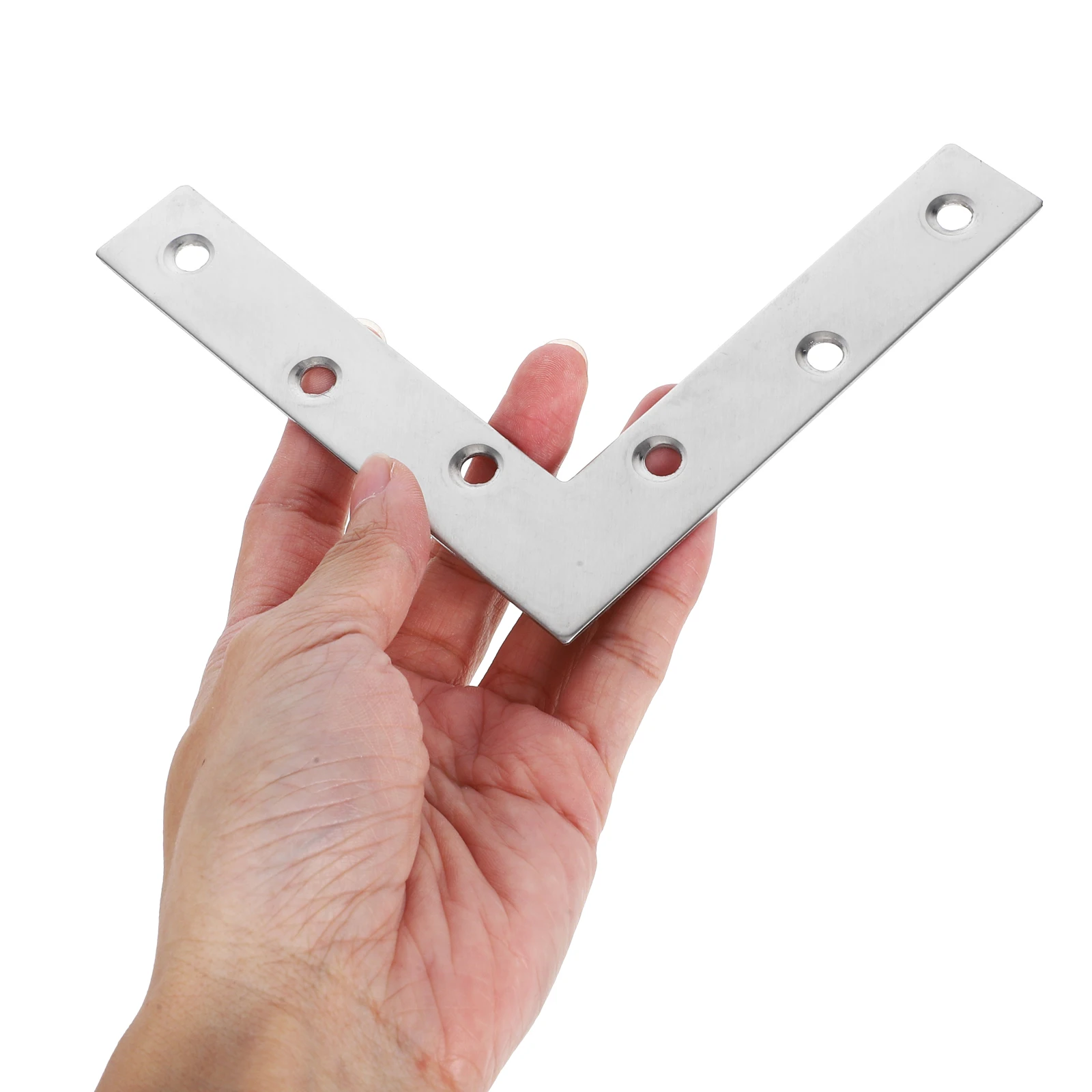 

4 Pieces Stainless Steel L shaped Brackets for Brackets For Wood Wood Panels Heavy Duty Corner Braces Flat Plates