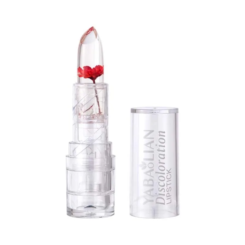 Blumen-Lippenbalsam, Gelee-Textur, feuchtigkeitsspendender, feuchtigkeitsspendender Lippenstift mit natürlichem Extrakt für weiche, glatte Lippen, tägliche Pflege
