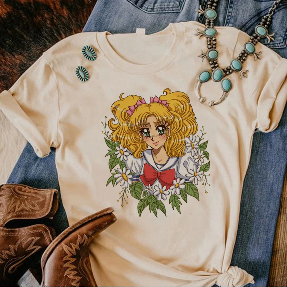 Candy Candy Anime top women streetwear funny Japanese Tee girl 2000s Japanese clothing