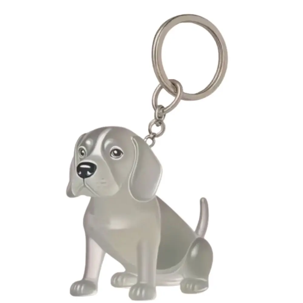 Cartoon Dog Shape Dog Hair Storage Box Transparent Hair Grooming Pet Hair Keychain Keyring Acrylic Puppy Pendants Jewelry Gift