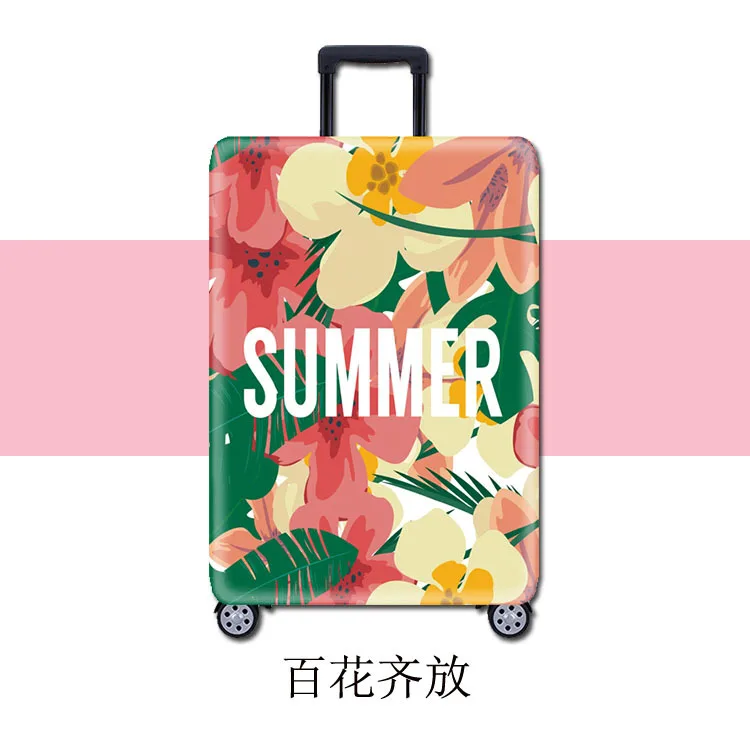 Green Ripple Brand Travel Thicken Elastic Deep Rain Forest Color Luggage Protective Cover, Apply To 18-32\