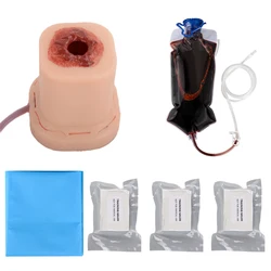 Gunshot Wound Packing Task Trainer Silicone Bleed Simulator Tactical Medical Model