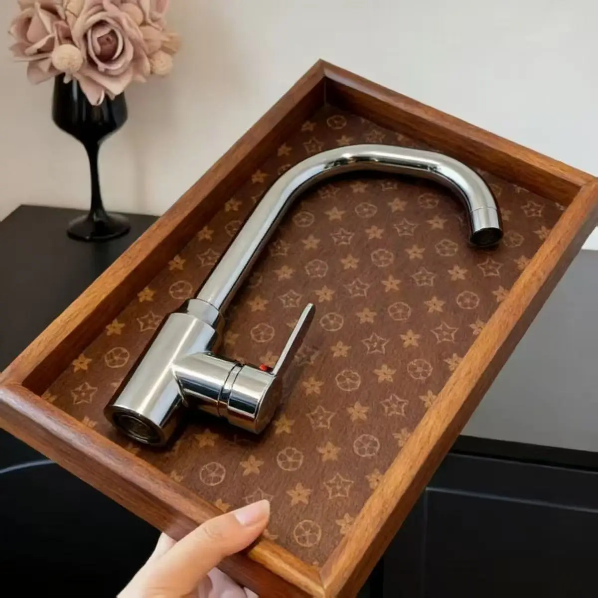 Universal Thickened Dual Control Faucet for Bathroom Kitchen Washbasin with Splash Proof Feature And Rotational Function