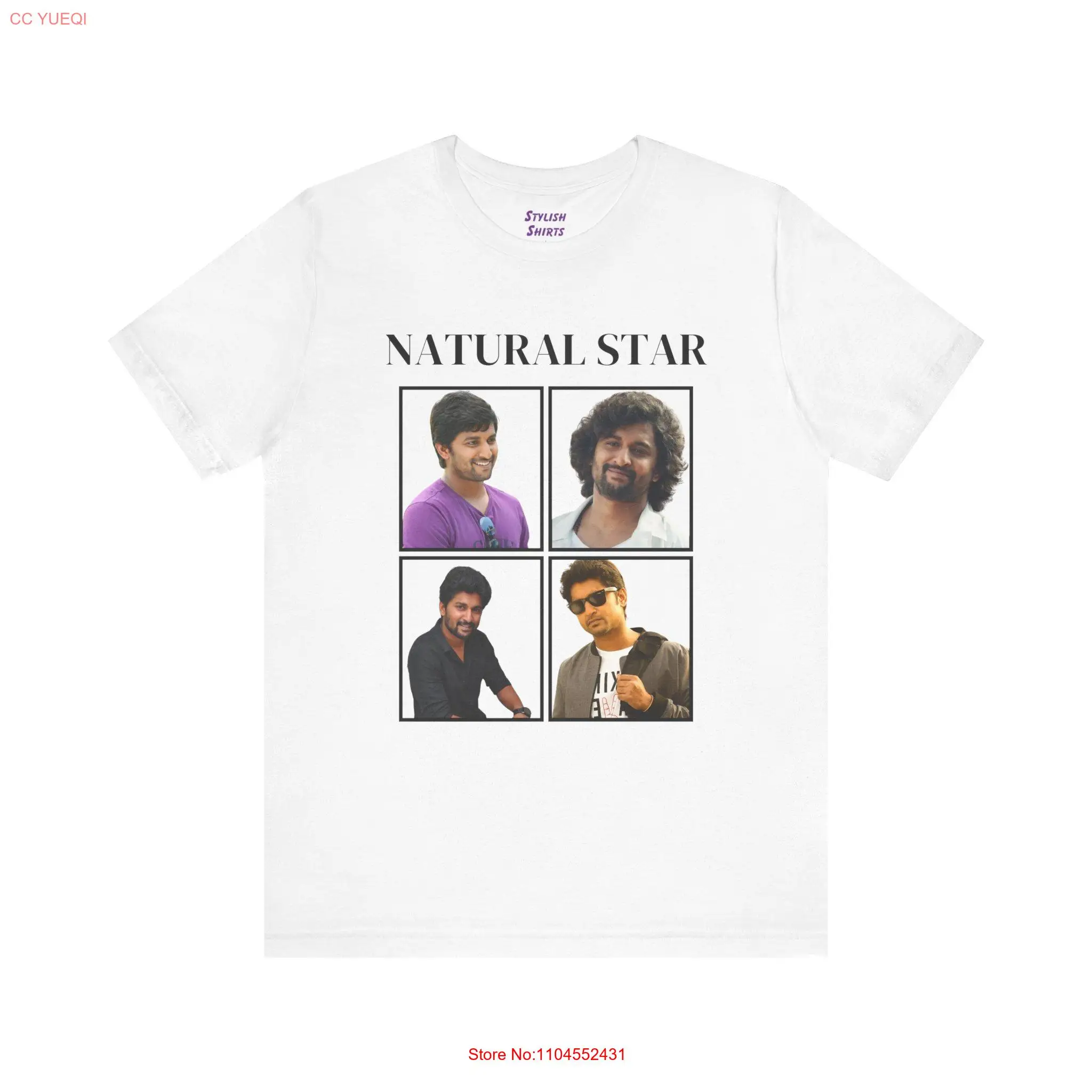 

Natural Star Nani Telugu Hero Fan T Shirt long or short sleeves