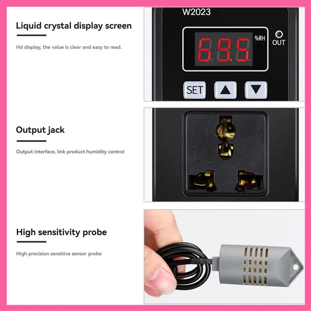 

ABNM Hygrometer Humidity Regulator Control Humidity Regulator For Dehumidification In Aquaculture Farms US Plug