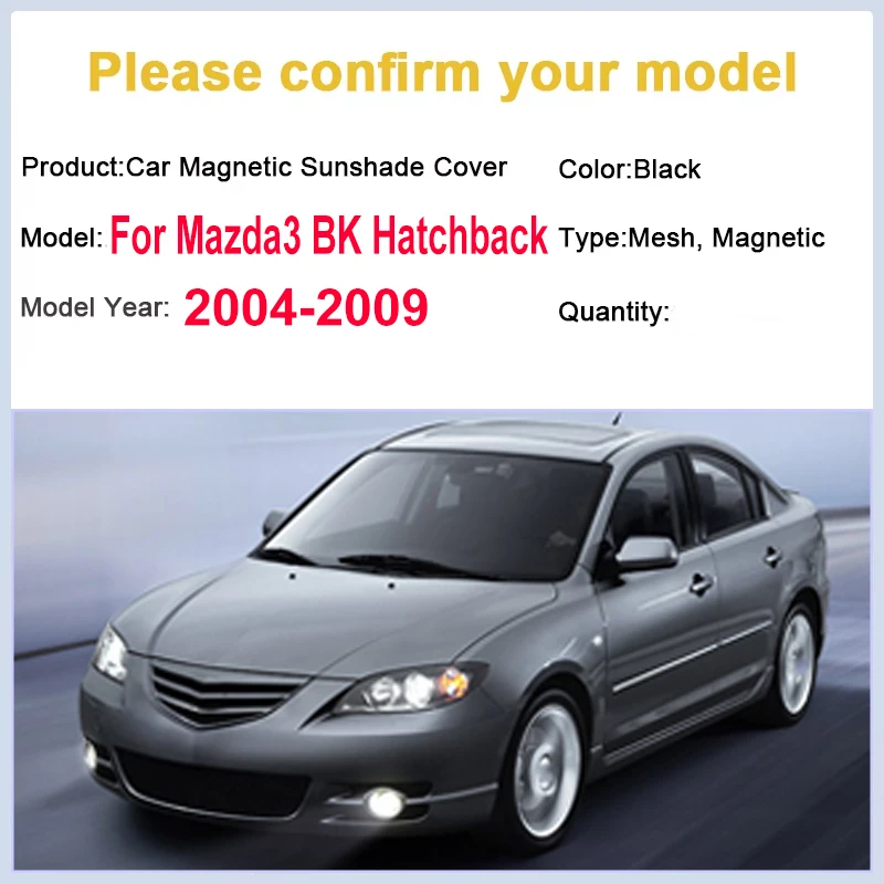 

Солнцезащитные шторки для окон автомобиля Mazda3 BK Hatchback, аксессуары 2004-2009, 2006, 2008, сетчатые, теплоизоляционные, для лобового стекла, на рамке, шторка-сетка