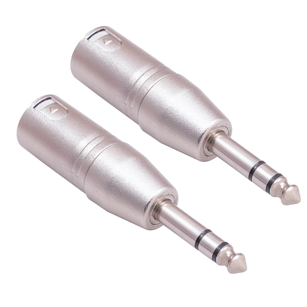 ربط محول الصوت كابل ستيريو TRS إلى 3Pin XLR 1/4 بوصة 2 قطعة واجهة التبديل ذكر إلى ذكر جودة عالية