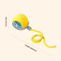 Smart Obstacle Avoidance Cat Ball Toy Adjustable Speed Electric Self Rolling Interactive Ball With Long Elastic Rope For Play 6