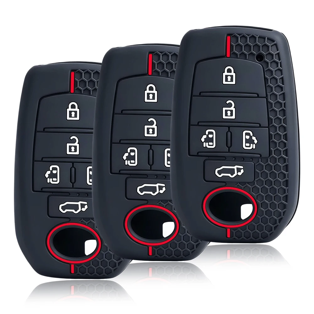 5 Buttons Silicone Car Key Cover Case Remote Shell Fob Holder For Toyota Alphard PREVIA Voxy Noah Esquire Vellfire Harrier