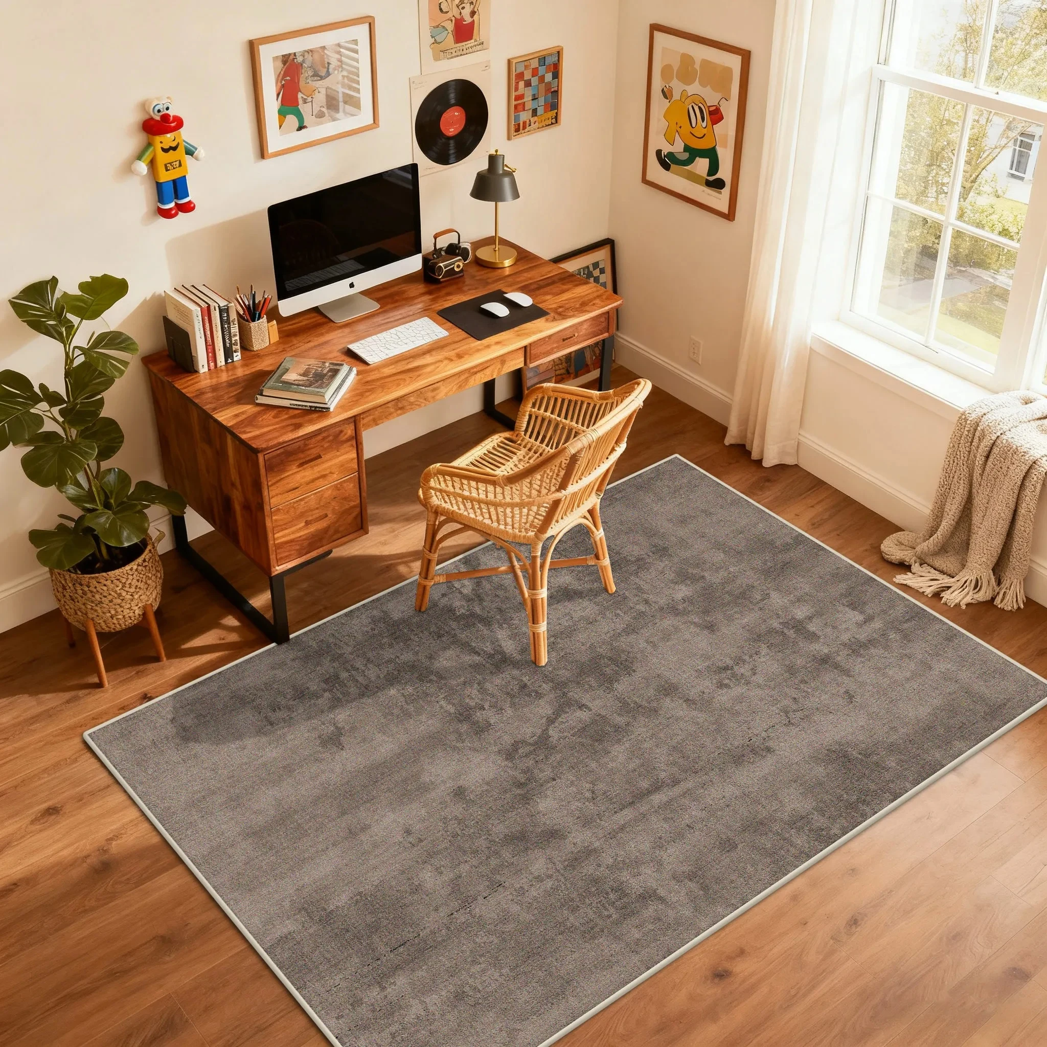 VIKAMA Luxury-Style Bedroom Floor Mat, Living Room Carpet, Office Desk Chair Non-Slip And Easy-To-Clean Cushion, Home Decoration