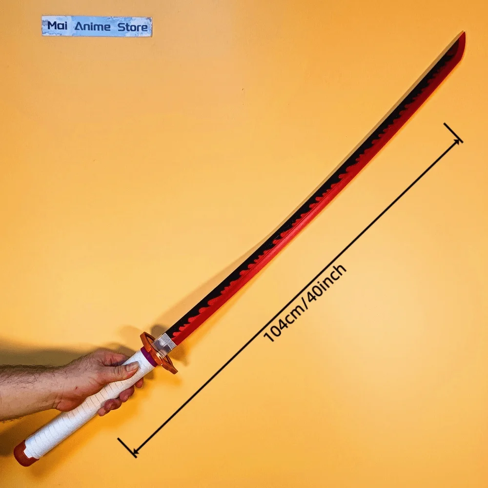 Figurine Katana lumineuse de 40 pouces, faux damas, modèle épée légère, taille réelle, Anime Katana japonais, accessoire de Cosplay, jouet non tranchant, cadeau