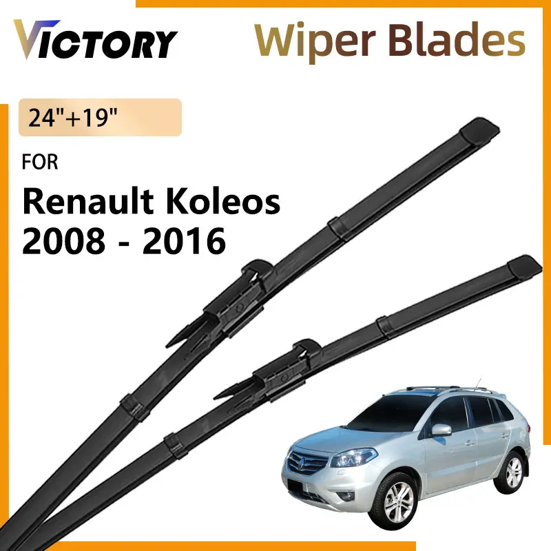 For Renault Koleos Samsung QM5 2008 - 2016 2012 2011 HY Accessories Natural Rubber Front Wiper Blades Windshield Window Brushes