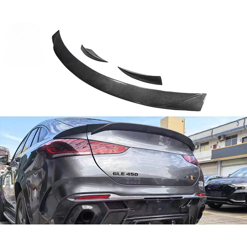 For Mercedes Benz GLE Coupe Coupe CLE450 GLE350 Carbon Fiber Tail Modification Spoiler Decoration Body Kits Trim