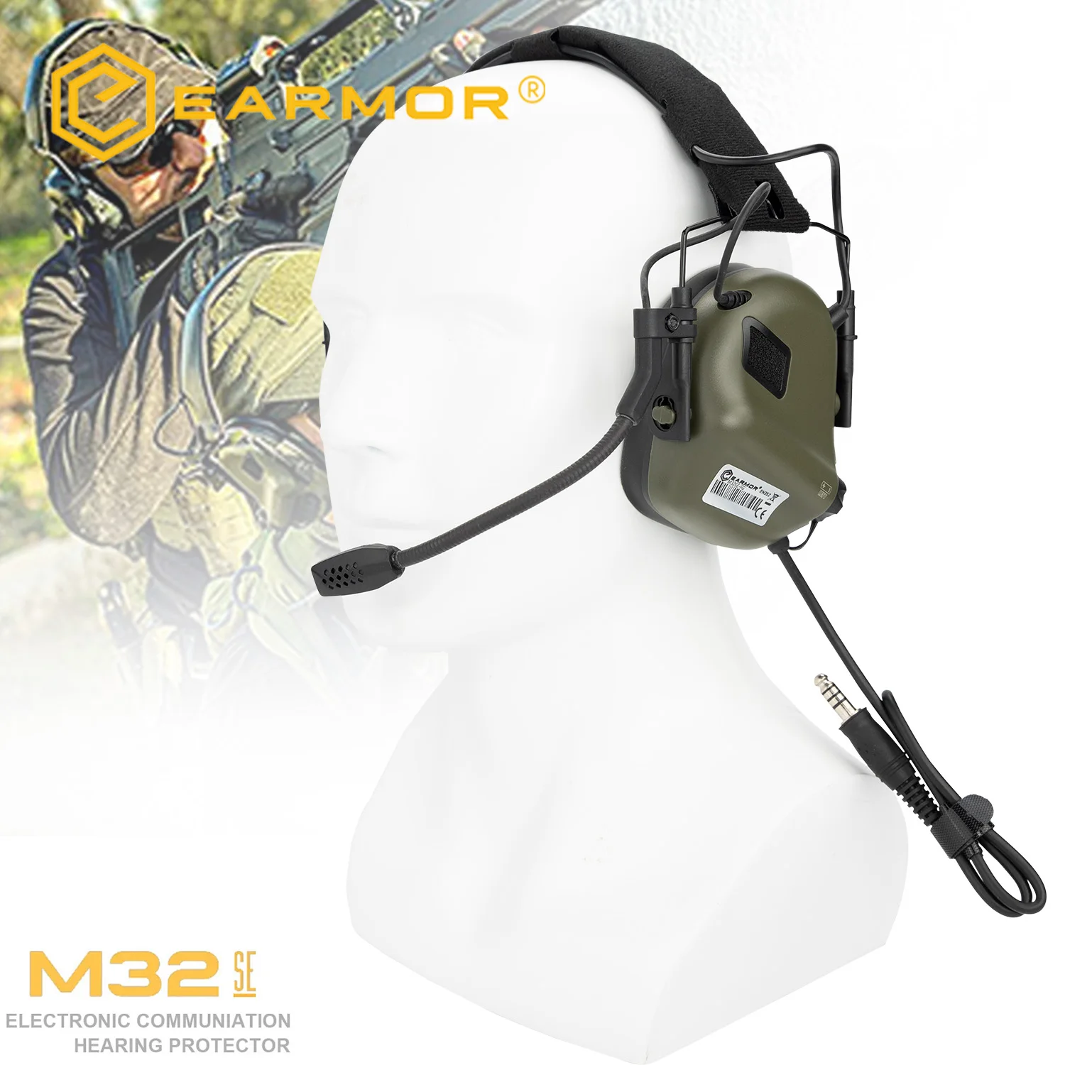 

2025 EARMOR Active Shooting Earmuffs M32 SE Electronic Hearing Security Protection Noise Reduction Hunting Headphone Foldable