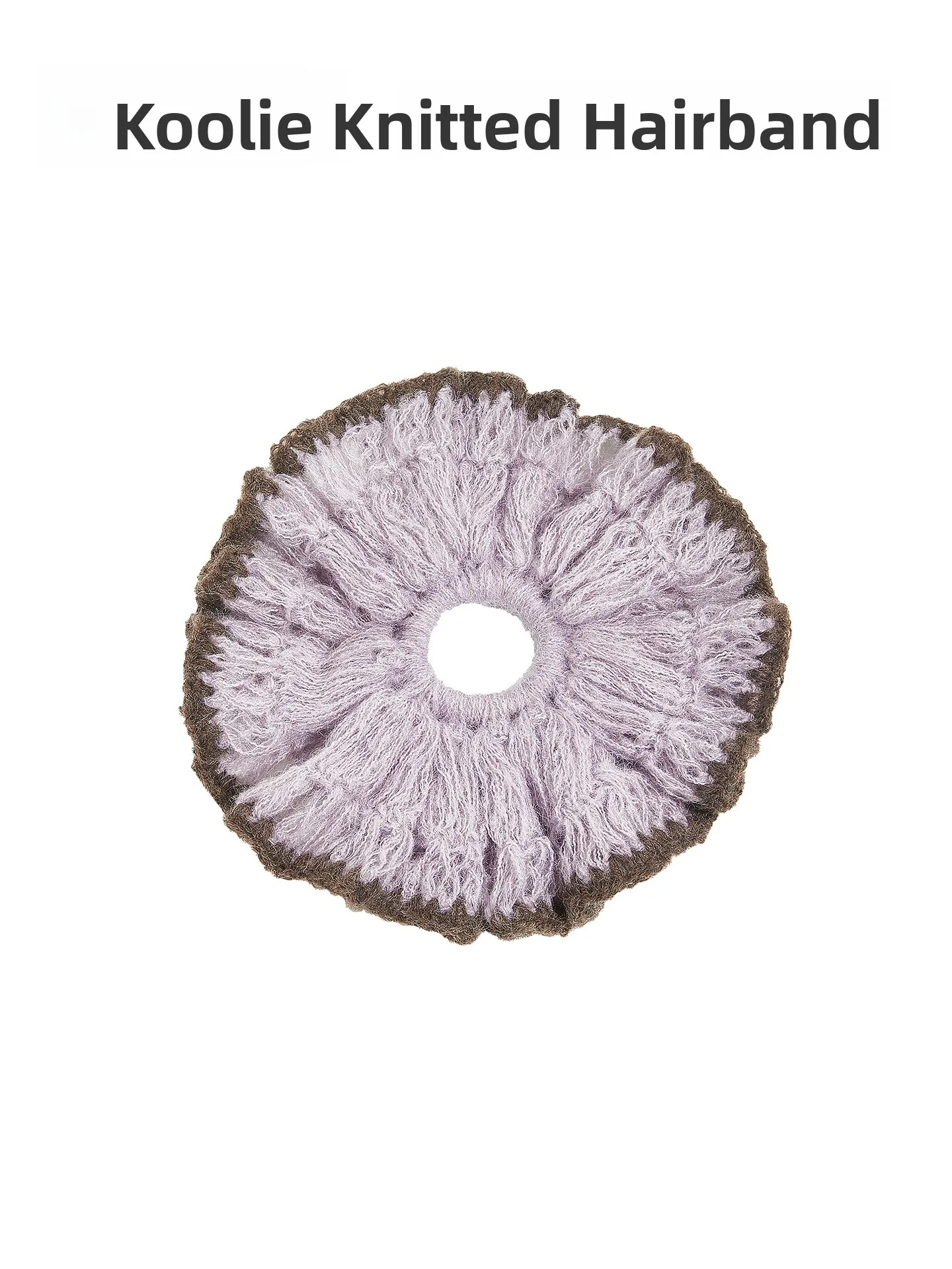 ランロニットプラッシュヘアタイ-レディースファッションスタイリッシュ新作2026ヘアアクセサリー-お団子ヘアバンド-丸型伸縮ヘアバンド