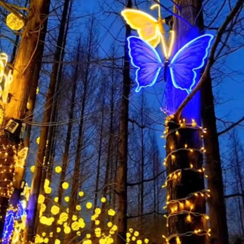 

LED Outdoor Lights Butterfly Lights, Static/Dynamic, Christmas Decoration, Park Scenic Landscape Lights Lighting Decoration