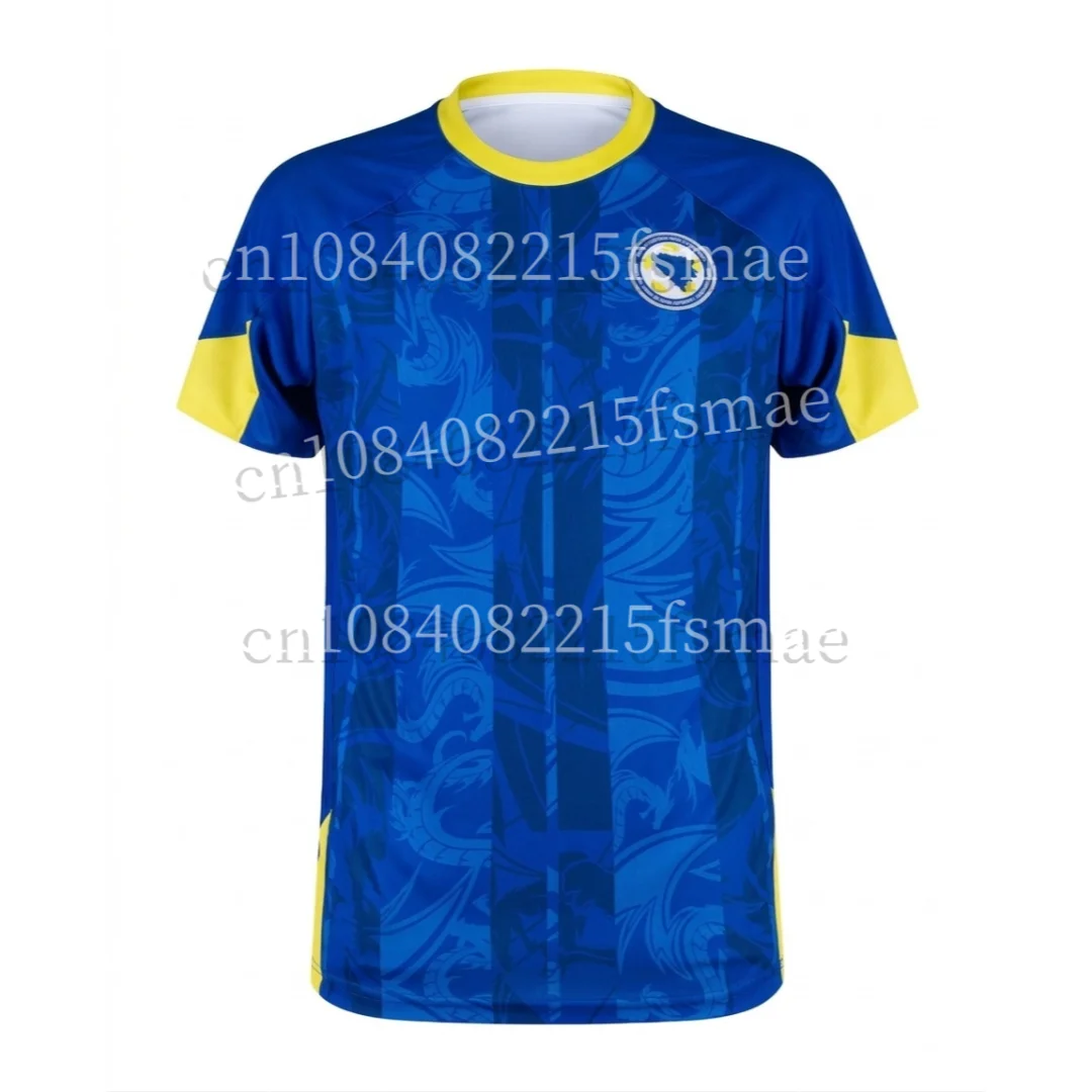 Voetbalshirt Bosnië en Herzegovina 2025/2026 DZEKO 11 Heren Kinderen Trainingsshirt Thuis Uit Blauw Wit Fan Uniform - afbeelding 2