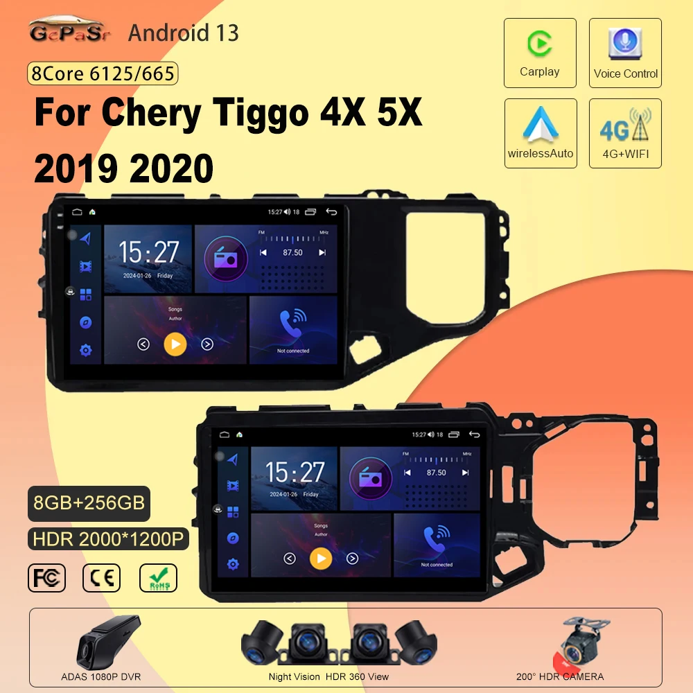 

Android 13 For Chery Tiggo 4X 5X 2019 2020 Car Radio Player Stereo Multimedia Navigation Player Screen no 2din DVD WIFI