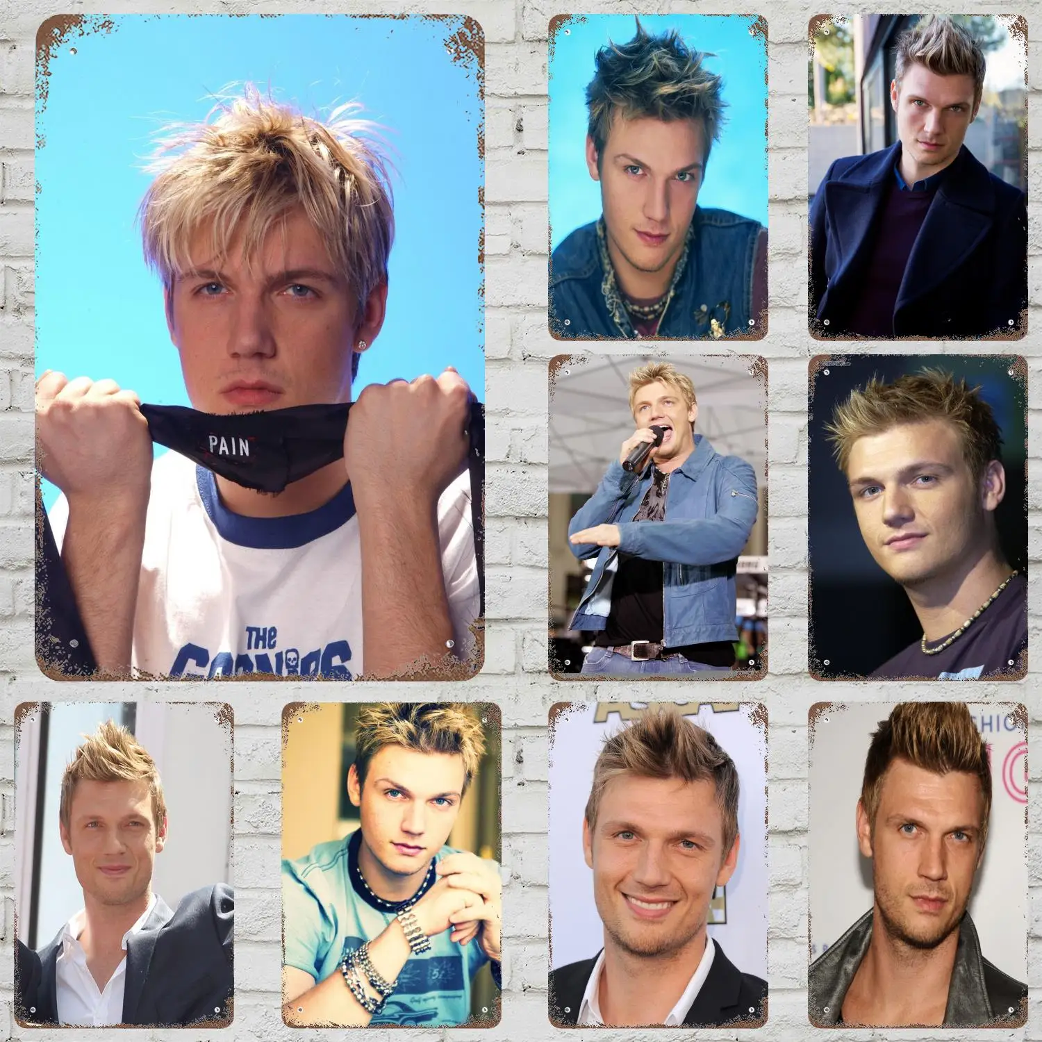 nick carter actor Classic Poster Rusty Metal Plaque Retro Decorative Plate Bar Man Cave Garage Club Metal Sign Wall Decoration
