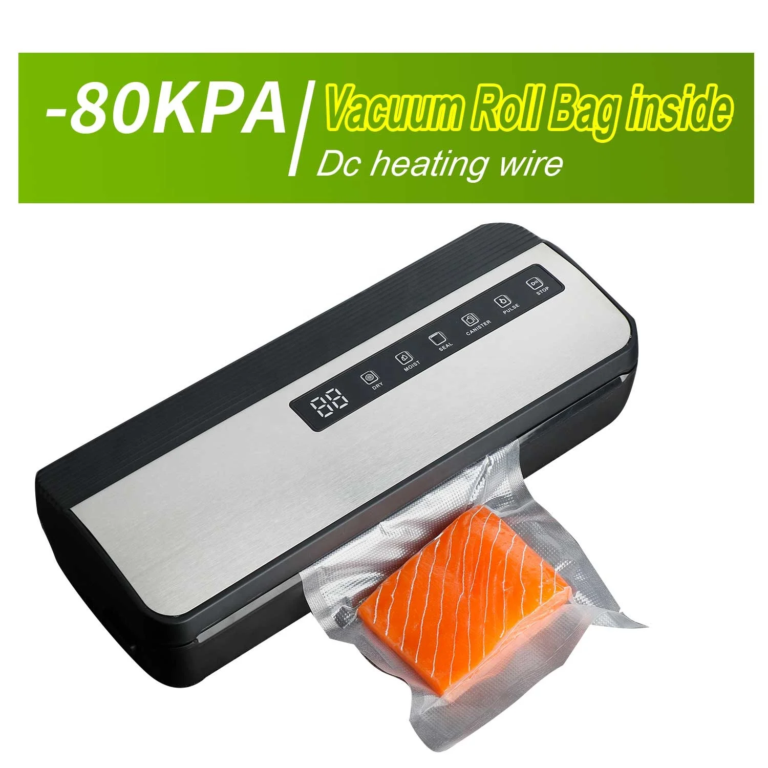 

Автоматический вакуумный упаковщик для продуктов с мощной системой герметизации для сохранения свежести мяса, фруктов и овощей