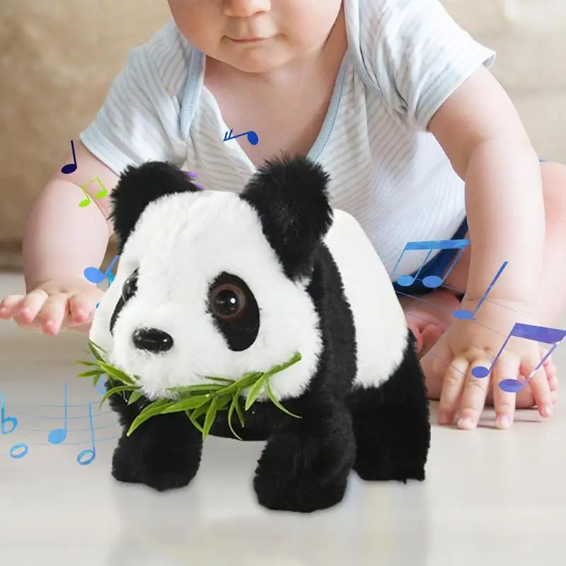 Panda de peluche, juguetes con movimientos de sonido, mascotas electrónicas, juguete de Panda, Panda bailando, juguete interactivo de peluche para niños