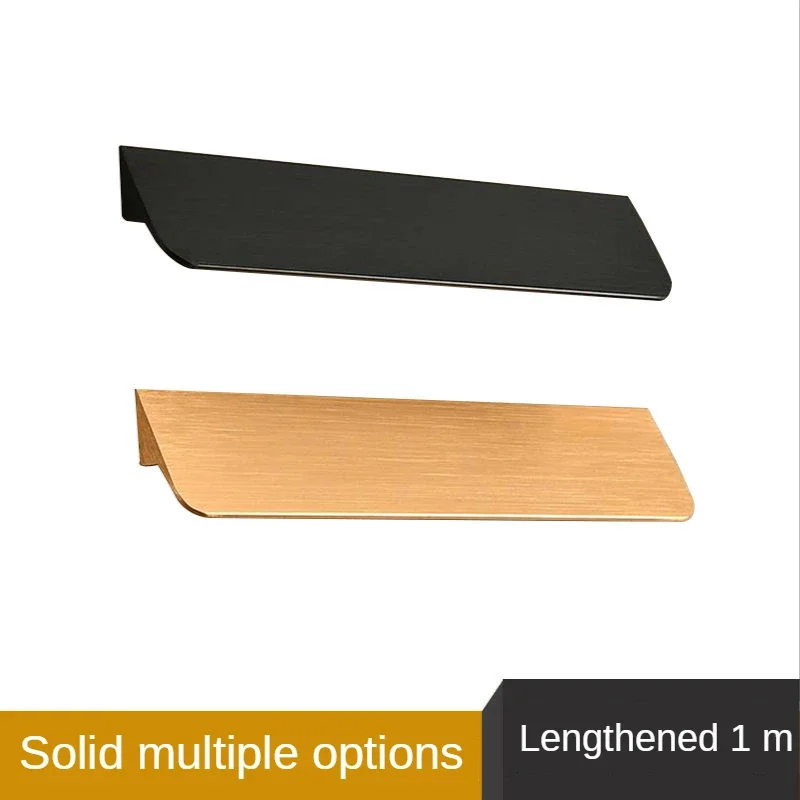 Open-Door Wardrobe Handle Anode Oxide Matte Black Handle Furniture Hardware Building Materials Accessories