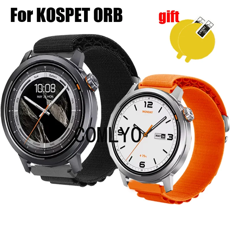 

Band For KOSPET ORB Smart watch Strap Nylon Adjustable Soft Bracelet FOR Women Men Belt Screen protector film