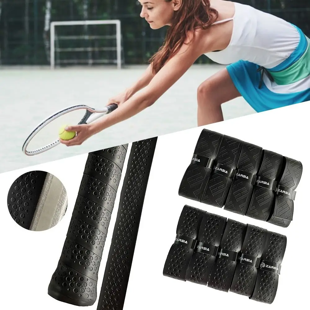 Durable Replacement Tennis Racket Inner Overgrip Racquet Handle Grip Badminton Squash Sweat Absorption Shock-proof Embossing