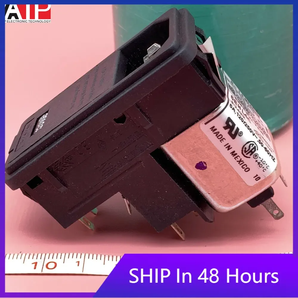 1PCS 6EHL4C 6A power filter socket F7442 EMI purifier filter socket genuine Original spot inventory