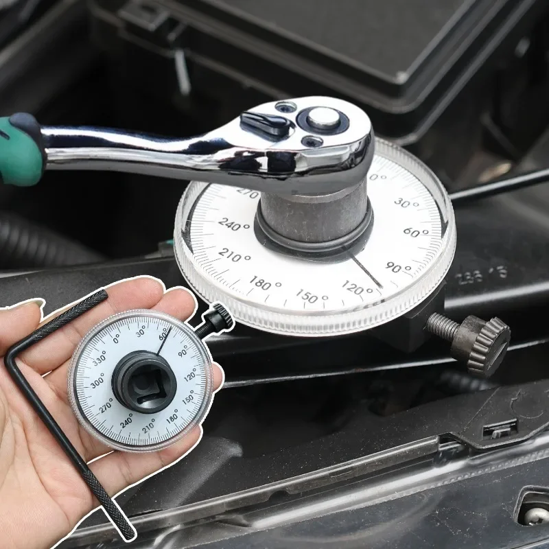 Car Torque Wrench Torquemeter Dial Hand Tool Auto Service Equipment Garage Calibrated in Degrees Automotive Tools Car Repairing