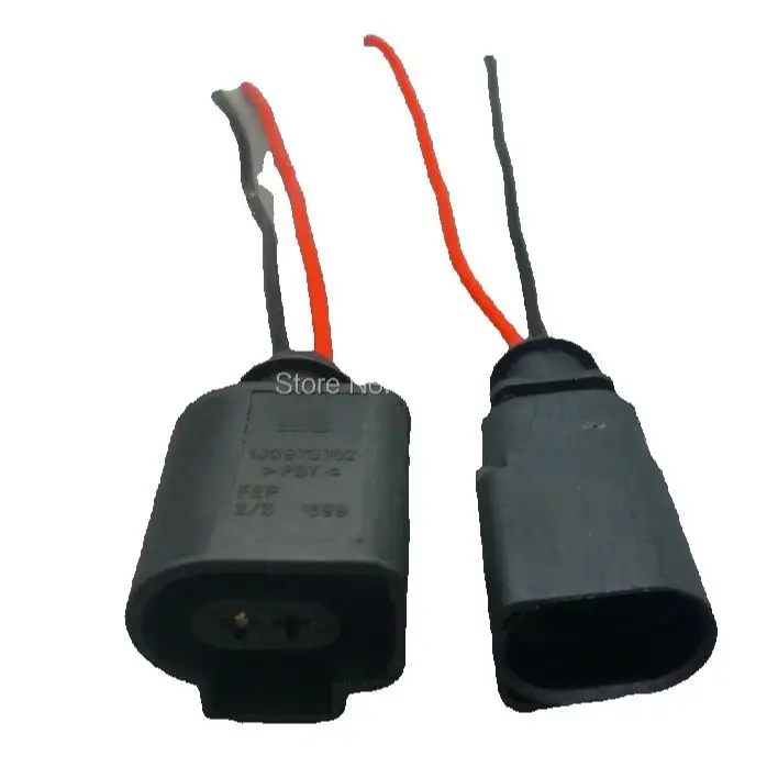 worldgolden 2Pin Auto 1J0973702 1J0 973 702 Sensor Connector Electrical Plug 1J0973802 For AUDI VW Skoda VAG Group 1J0 973 802