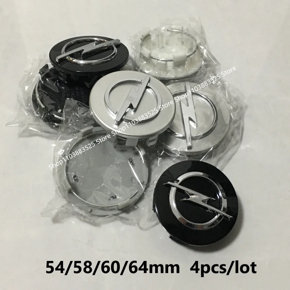 

4pcs Car Wheel Center Hub Caps 54/58/60/64mm for Opel OPC Corsa Gsi Turbo Cors Line E F A B C D Hubcap