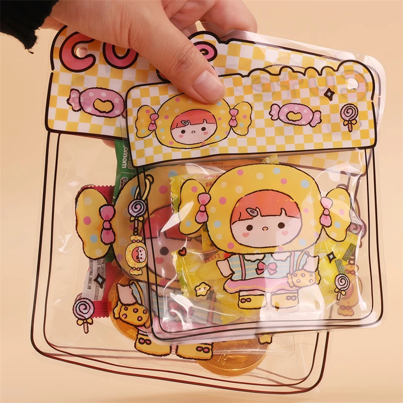 TETP 50Pcs Sealed Packaging Bag for DIY Baking Cookie Biscuit Girl Snack Candy Chocolate Snowflake Crisp Transparent Bag