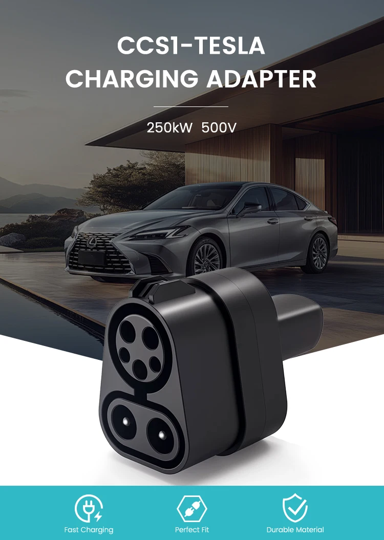 250kW EV 커넥터 DC 고속 충전 CCS2-CCS1 어댑터 테슬라 모델 고속 충전 EV 어댑터 썸네일 4