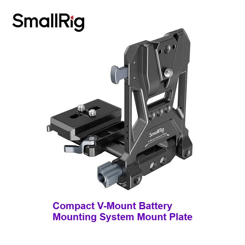 SmallRig Kompaktes V-Mount-Batterie-Montagesystem Montageplatte mit Schnellwechselplatte für Arca für DSLR Spiegellose Kameras
