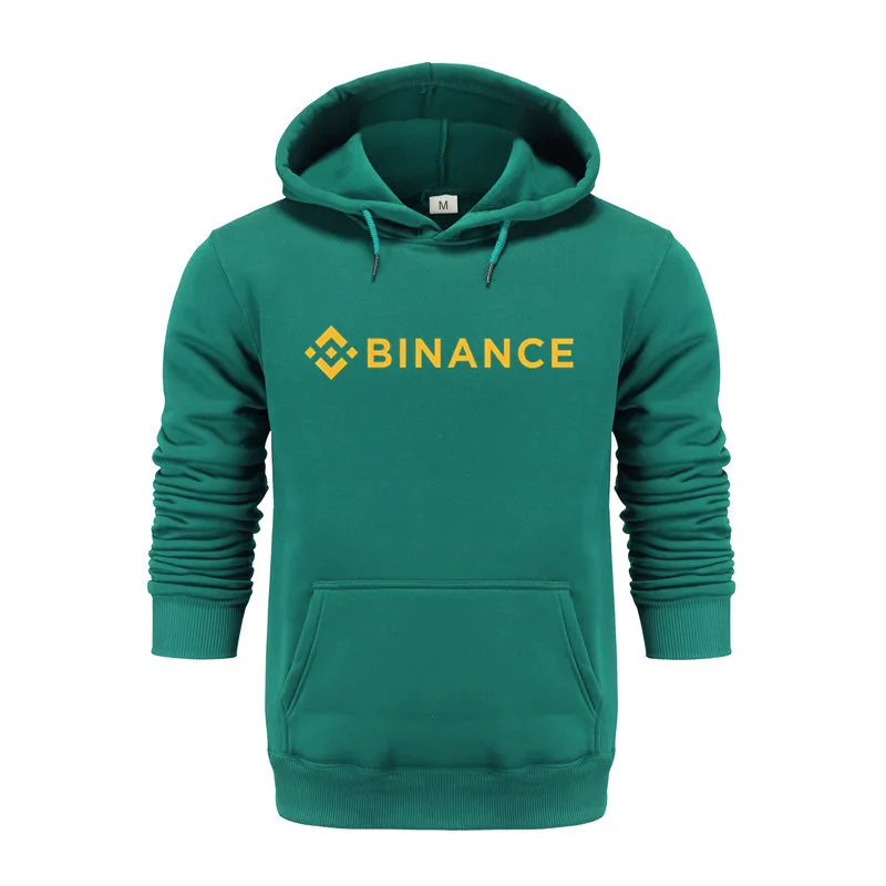 Moletom cripto impresso grosso para homens, moletom binance, jaqueta elegante, pulôver para inverno