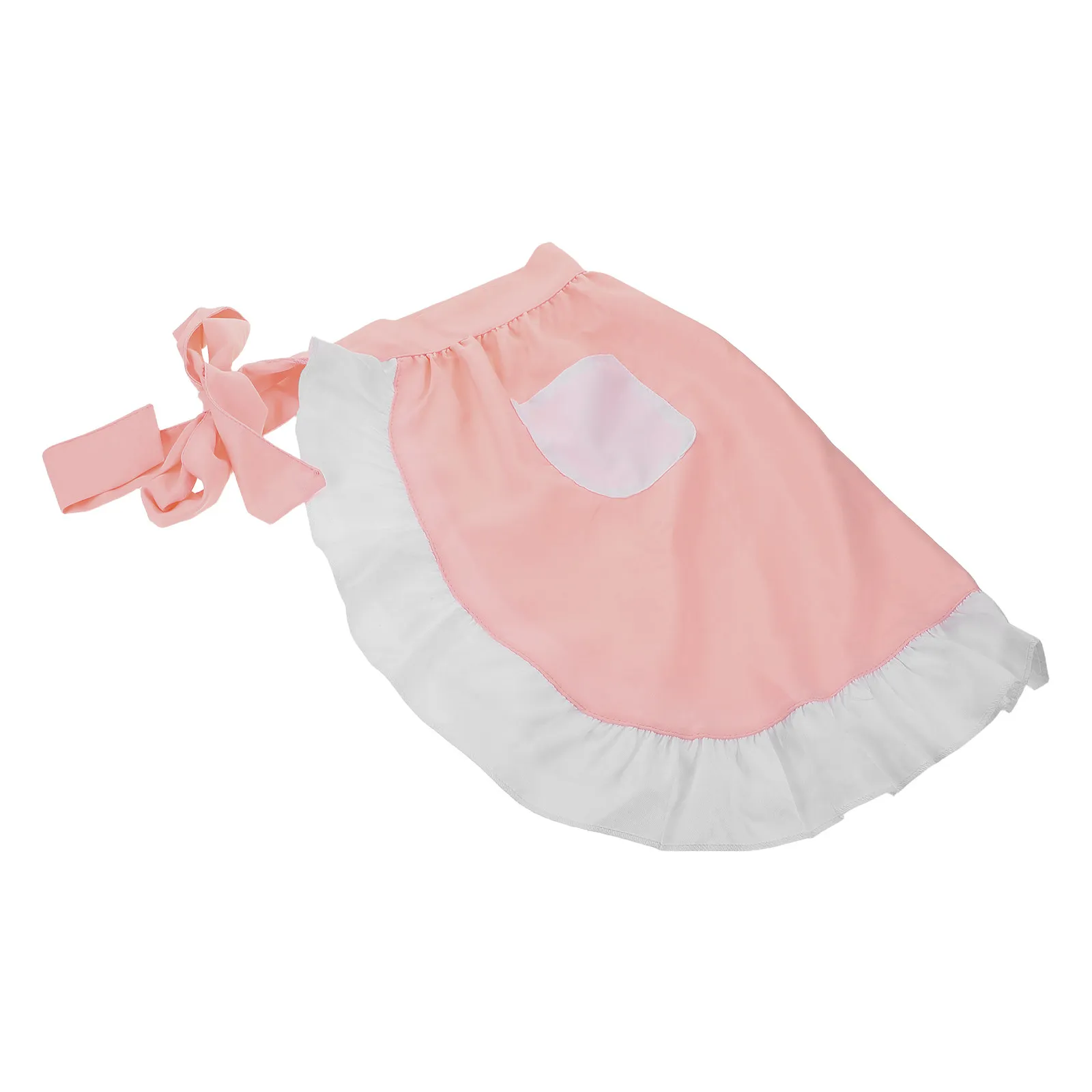 Vintage Ruffled Maid Apron for Women – Kitchen Cooking Cleaning Costume, Half Apron for Serving & Cosplay