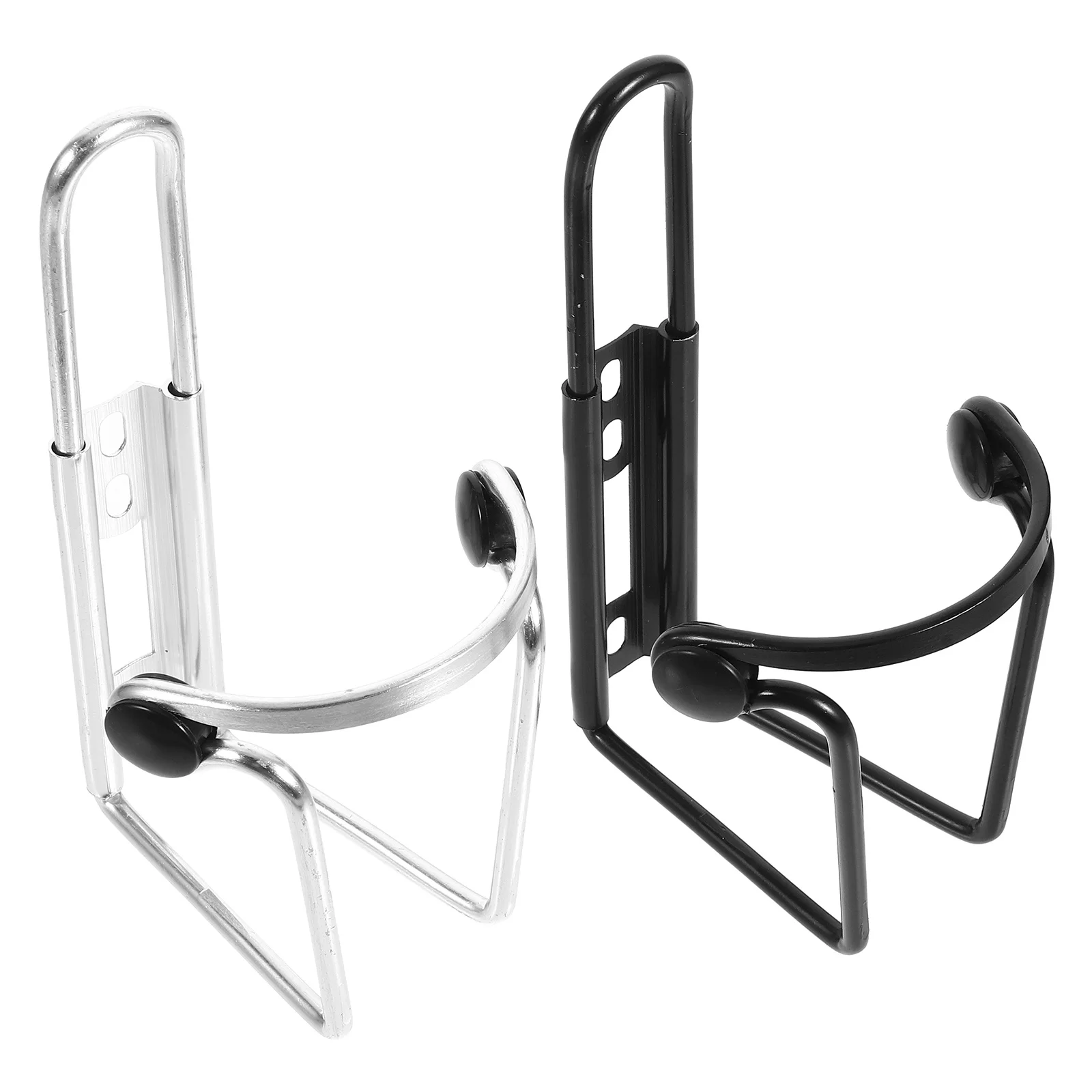 

2 pcs Aluminum Alloy Water Bottle Holder For Bike Mountain Bicycle Storage Rack Black Silver Lightweight Smooth Finish