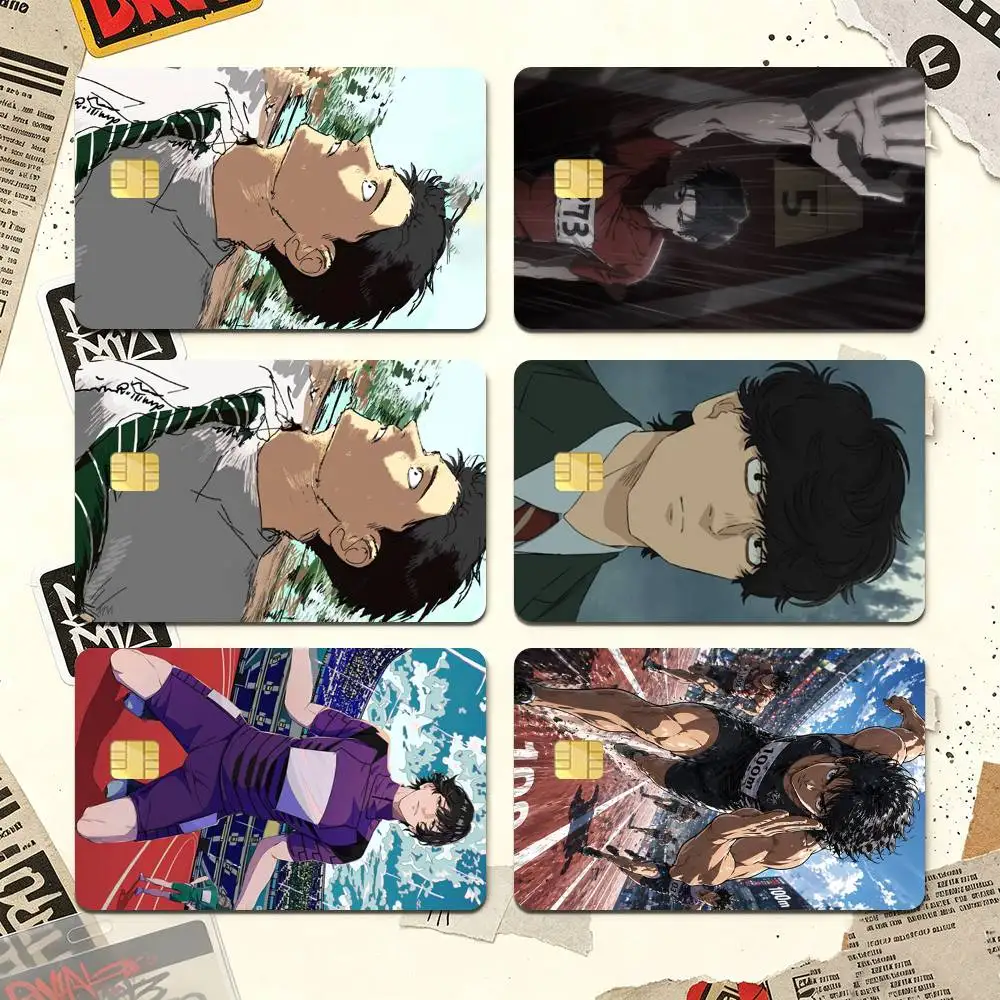 Anime 100 Meters Credit Card HD Stickers Easy to replace, change card style anytime as you like