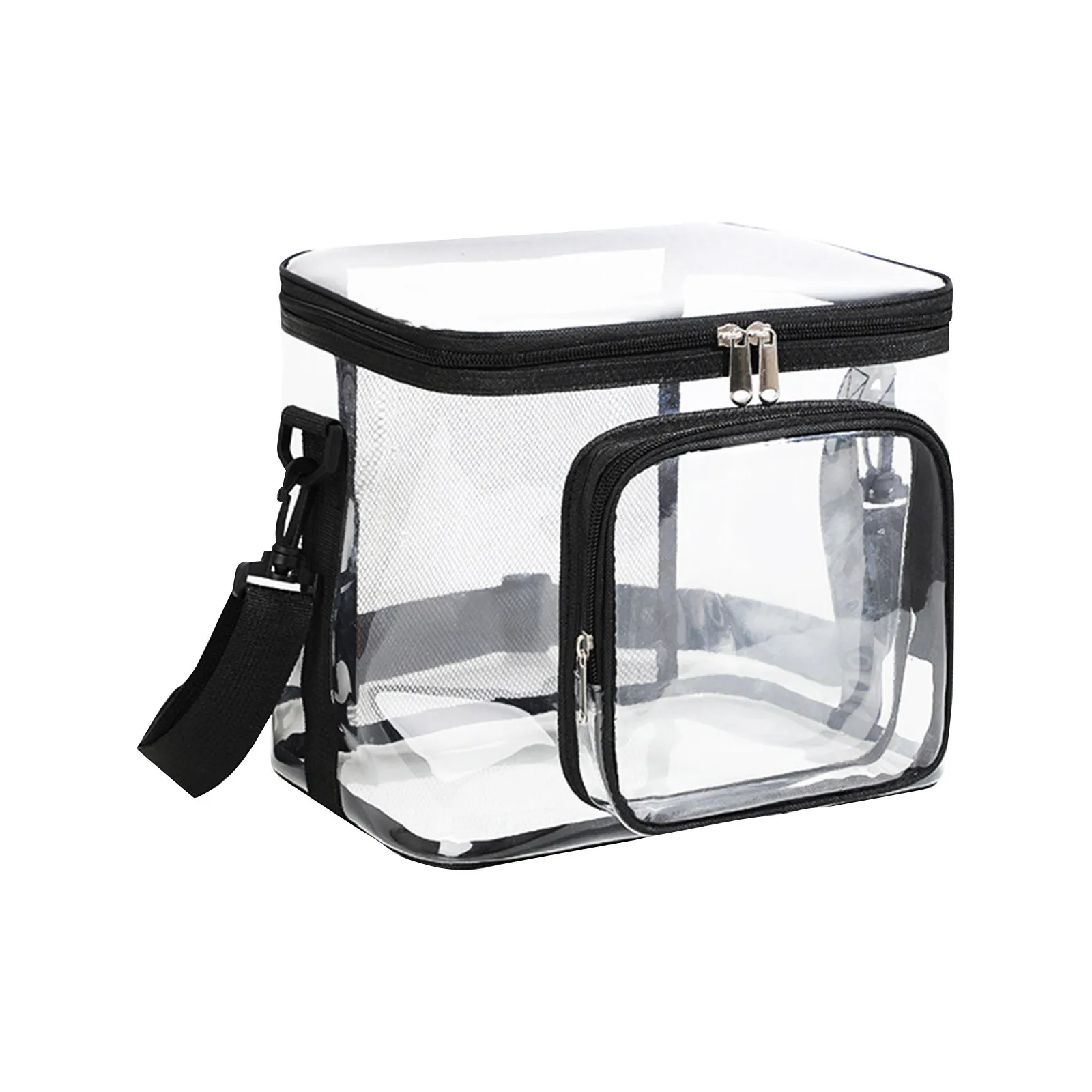 Transparent Clear Lunch Bag Large Capacity Insulated Tote Bag Leakproof Cooler Bag School Picnic Travel Food Container
