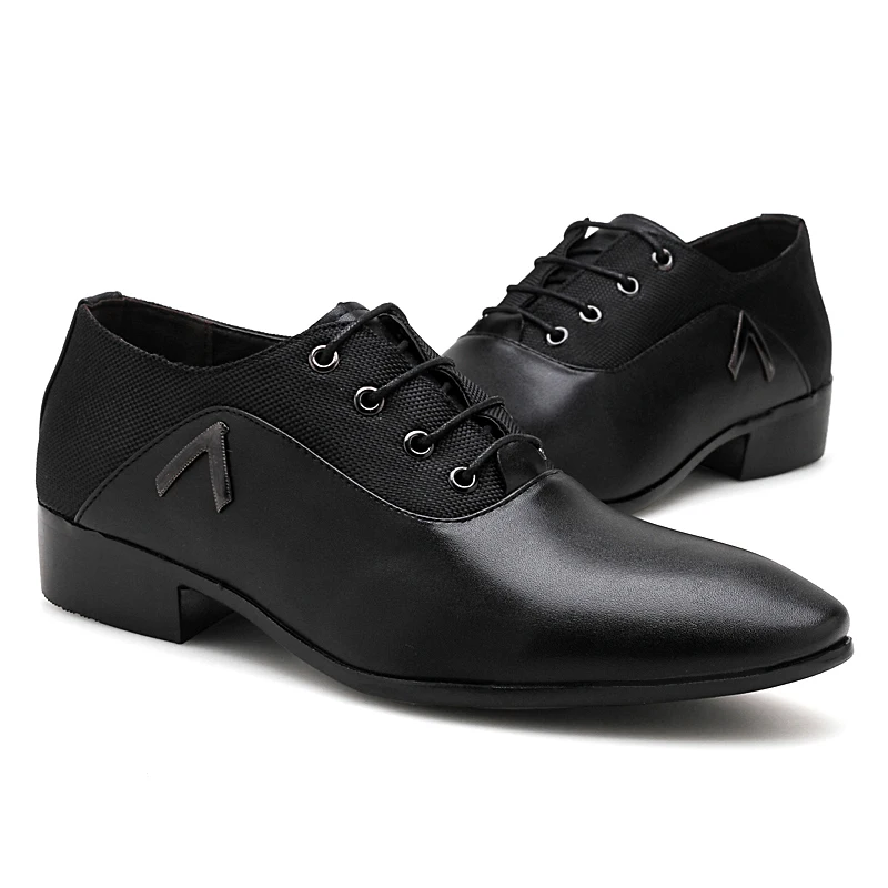 Men\'s Spring and Autumn Season Comfortable and Breathable Fashion Business Casual Dress Leather Shoes