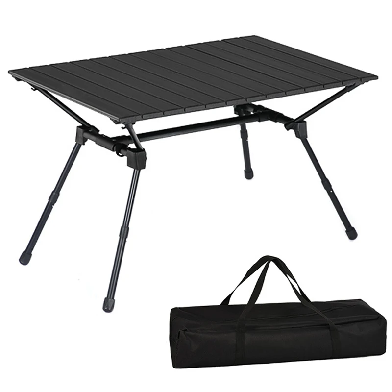 Table pliante en feuille d'aluminium pour camping en plein air, table pliante élévatrice, utilisation robuste et multi-scènes