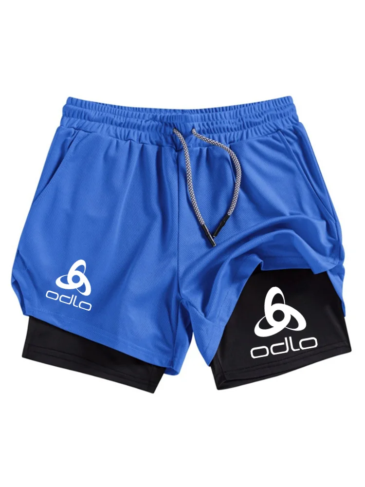 

Men's two-in-one shorts; two-layer sports shorts; gym workout training and running shorts for men's clothing.