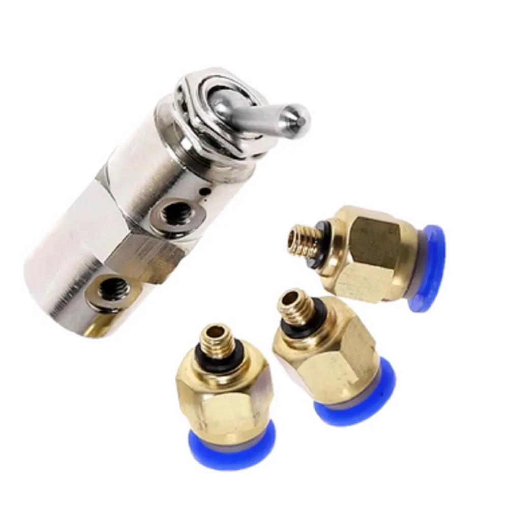 Air Pneumatic Mechanical Valve TAC-4V Pneumatic Valve 2 Position 5 Way Self-locking Toggles Switch With 6mm Fiittings