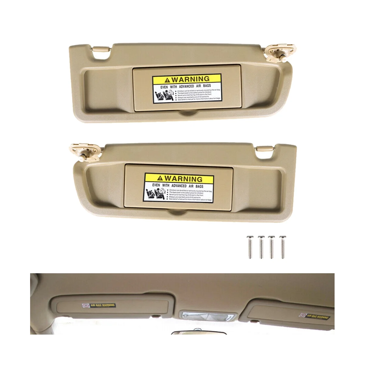 

1Pair Beige Sun Visor Assy 83280-SNA-A01ZB for Honda Civic 2006-2011 Car Sunshade Makeup Mirror Cover 83280SNAA01ZB