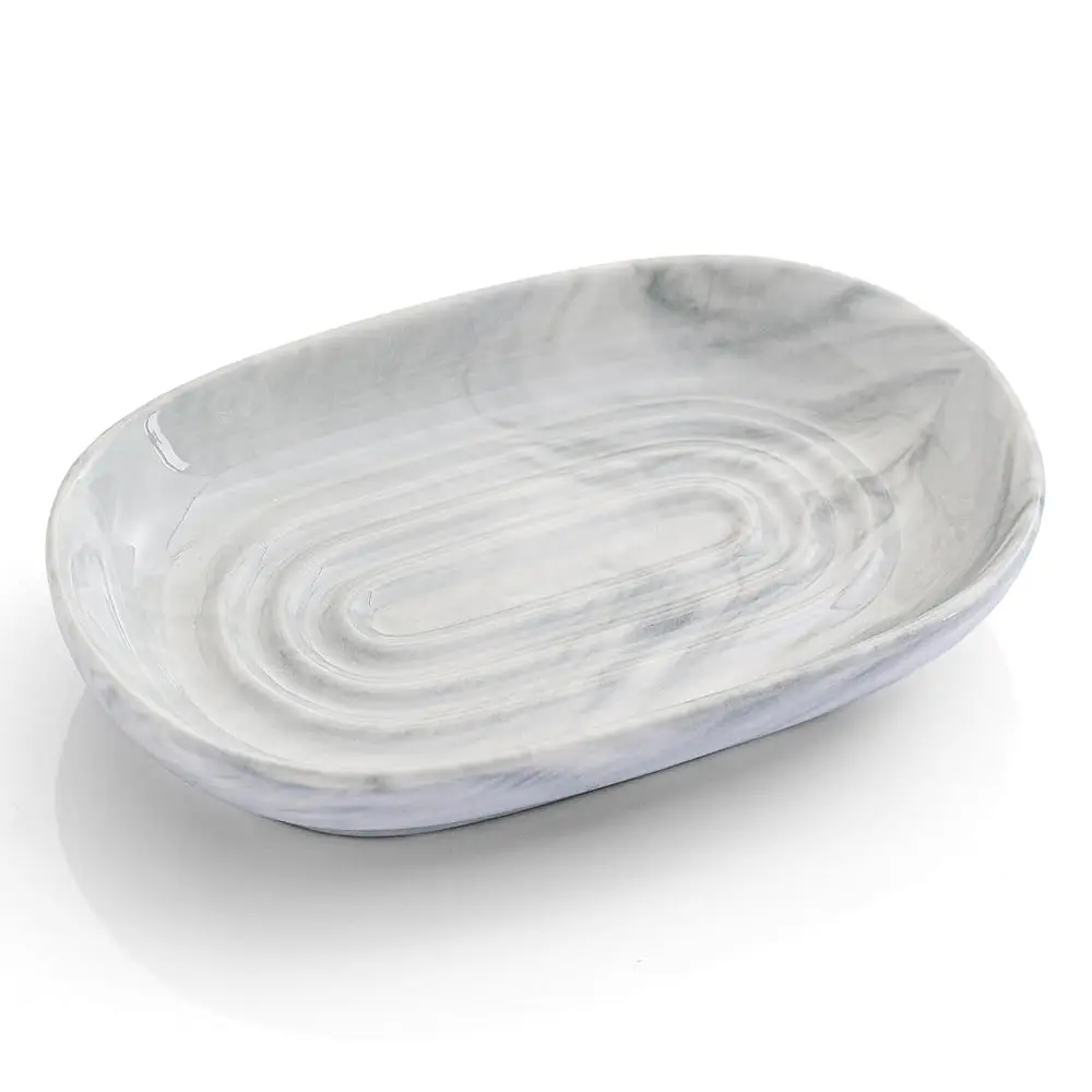 

Керамическая мыльница с мраморным узором – элегантный подарок для хозяйки, подарок на новоселье, декоративная подставка для мыла.
