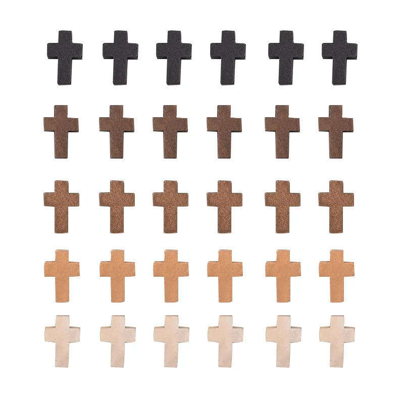

100PCS Wooden Cross Crafts Decorative Crosses Handmade Crosses for Home Decor