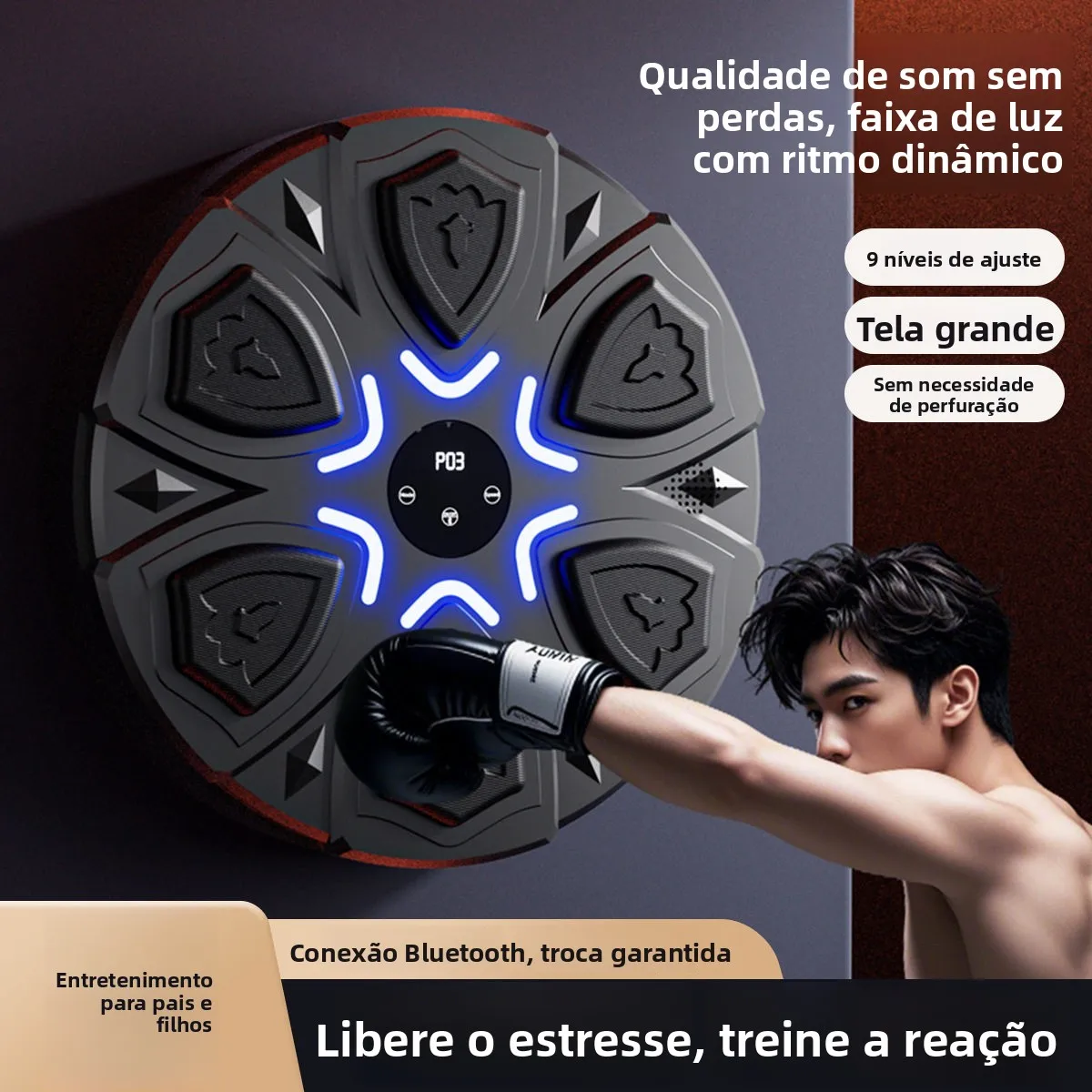 cible-de-boxe-musicale-intelligente-bluetooth-avec-diamants-equipement-d'entrainement-portable-pour-adultes-et-femmes-nouveau-modele-equipement-de-fitness-a-domicile